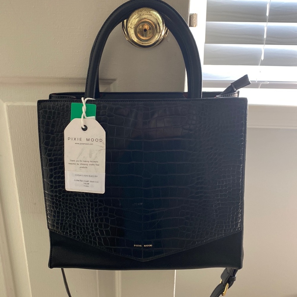 Pixie mood vegan leather Caitlin Tote with removable crossbody strap